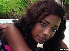 That oiled ebony babe is so hot and ready