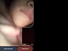 A beautiful woman broadcasts herself live on webcam, interacting with her audience in a sexy way.