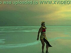 Mature Amateurs Dance Under Pink Sky With White Salt