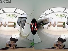 in vr reality, a cute latina gets her ass pounded hard from pov