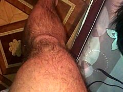 Wife in stockings receives creampie from husband in descriptive scene