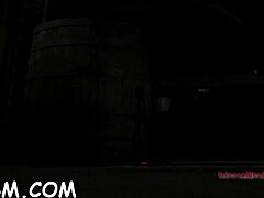 Lovable Brunette Darling Rides Huge Fake Cock!