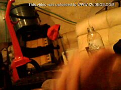 Boyfriend stroking his cock in front of friend 😈