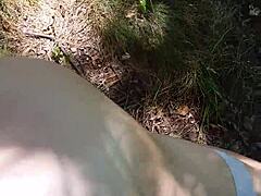 Doggystyle Outdoor Fuck and Cum Shot on Big Cock?