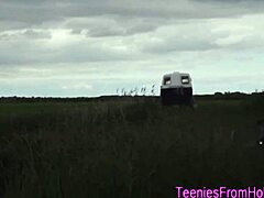 Hooters teen 18+ jerks that monster cock in hardcore petite solo fun! 🍈😉