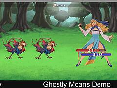 Ethereal ghostly moans echo in hentai scenes