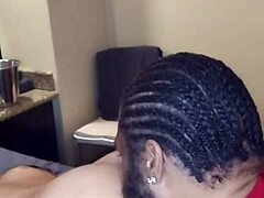 Step mom catches step son spying and helps him cum quick in her panties