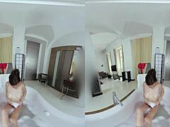 slutty girlfriend feels horny in the bath