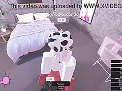 playing roblox and interacting with random girls