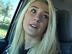 new hot skinny blonde pumps on big cock at audition