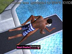 公共泳池跳台上野战