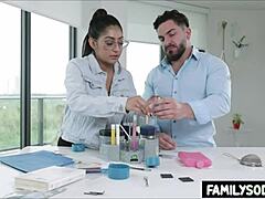 Scientist Stepsiblings Fuck In The Lab With Braces On!