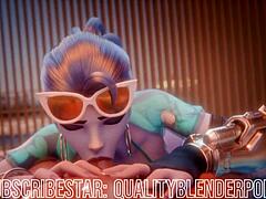 Widow Deepthroats Cock On The Beach