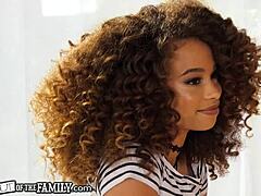 Does the cute ebony step-daughter ride her step-dilf's big cock?