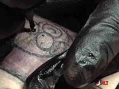 Marie Bossette gets a tattoo.