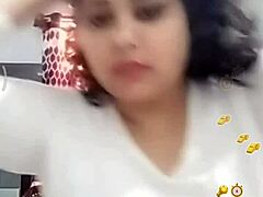 Sona bhabhi reveals her nipples during a live web chat session