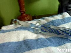 Sexy Alexis Grace Strips Naked In Green Lingerie.