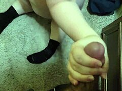 A quick intimate moment in the closet.