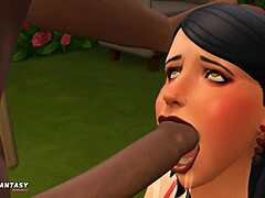Blacklove UlrikeFaust in The Sims 4 – Monster Cock Fucking Bent Over!