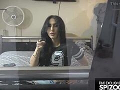 Valerie Kay performs in a scene with a huge cock