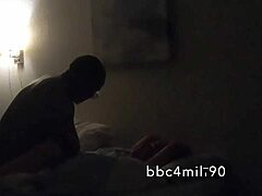 Wow, the chubby latina wife invited that young 18+ with big black cock into her room! 😲