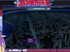 blonde anime girl with big tits gets cumshot on ass