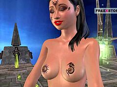 Cute Indian Girl In 3D Cartoon Masturbates With Banana