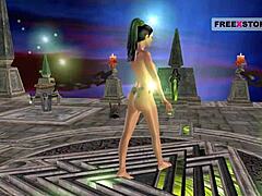 Cute Indian Girl In 3D Cartoon Masturbates With Banana