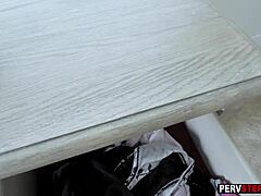 Oh, that perv stepson satisfied his busty milf stepmom with a toy