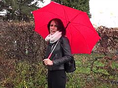 french girl joined a stranger in a van to get her needs met