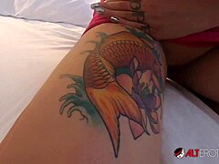 Tattooed Bombshell Adel Asanti Sucks Monster Cock