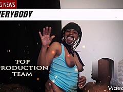 making funny sex faces in black cosplay with dummy moore pt 2?