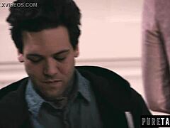 small hands has his hands full with these two girls in college anal blowjob and assfucking.