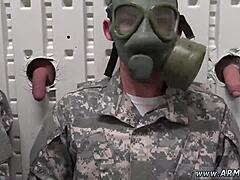 exploring gay bear suit sex for the first time at glory hole