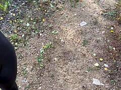 Athlete gets fucked in ass outdoors in city park! 😱🍑