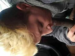 she swallows the black nut eagerly