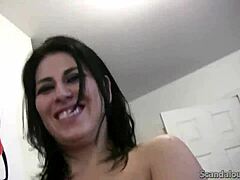 i feel so excited as the hot brunette babe gives a fast blowjob and intense fucking with cumshot