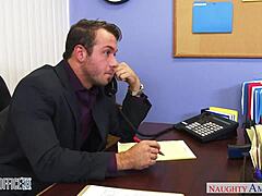 Busty Brunette Office Babe Fucking