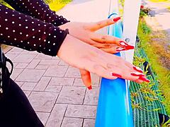 meeting a guy in the park leads to horny milf riding big cock without condom for intense public orgasm