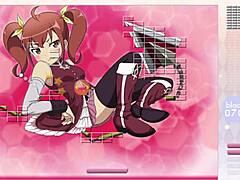 Kurusu Kanako has clothes ripped while stripping in Arkanoid gameplay hentai