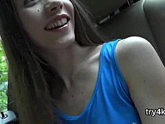 Elegant nympho blows penis in pov and gets narrowed vulva reamed