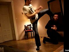 Gay foot kickboxing with feet 😎