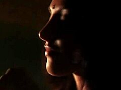 sensual dancer becomes aroused in the night time with indian erotic asian nude softcore dancing teasing brunette naughty