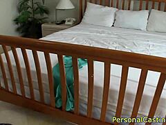 real casting babe rides cock