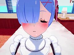 Rem from Re Zero gives boobjob and fucks in POV