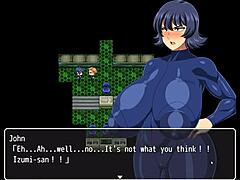 I moan watching her huge tits and massive butt in tight latex space suit in Todoroki hentai