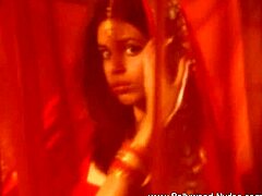 beautiful brunette dances and teases nude