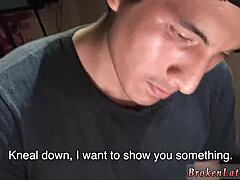 Fat Boy Gets Bareback Blowjob Surprise