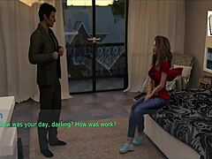 a wife and stepmother 56 play naughty games together!