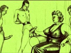 Vintage Erotic Cartoon Illustration